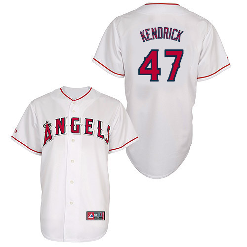 Howie Kendrick #47 Youth Baseball Jersey-Los Angeles Angels of Anaheim Authentic Home White Cool Base MLB Jersey